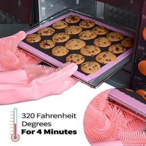 food grade silicone scrubber gloves with built in soft bristles
