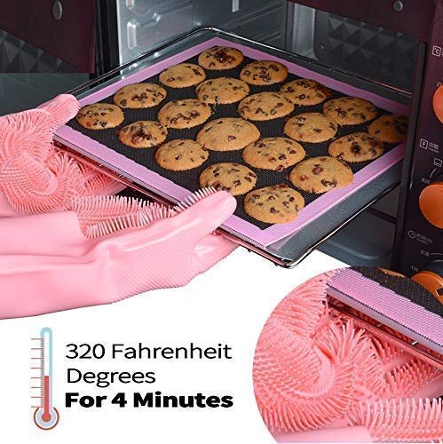 food grade silicone scrubber gloves with built in soft bristles