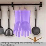 silicone gloves for pet bathing dog grooming massage bristles