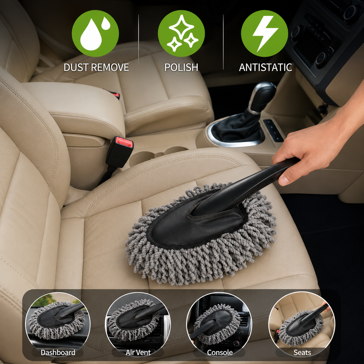 super soft nano microfiber car cleaning brush scratch free