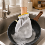 silver wire dishwashing gloves for kitchen cleaning