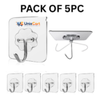 Self adhesive PVC flower wall hook transparent no drill