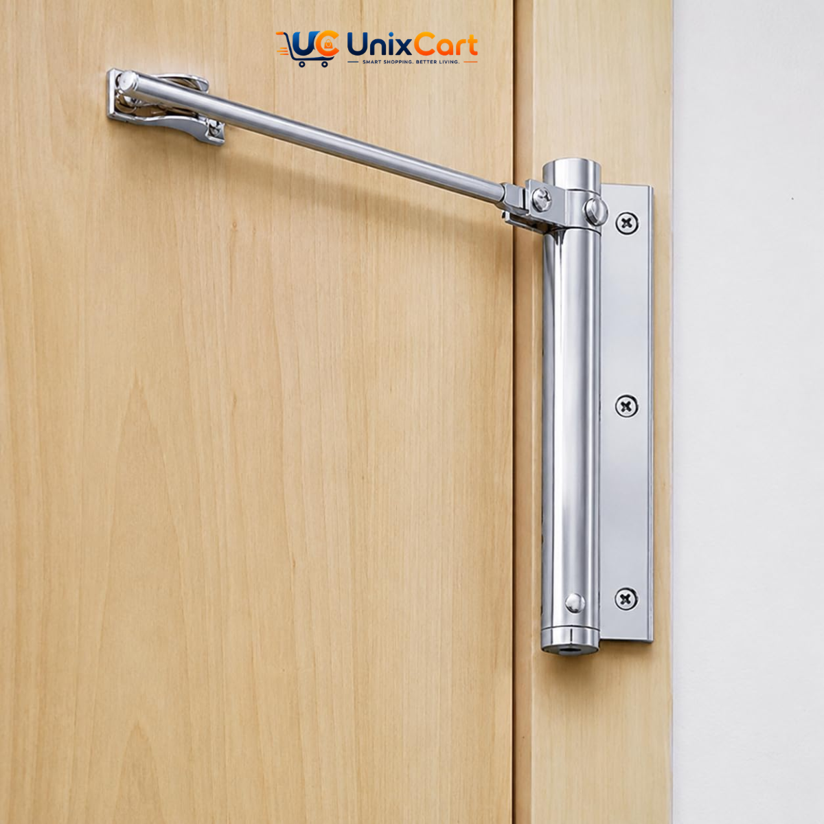 Automatic door closer adjustable spring loaded
