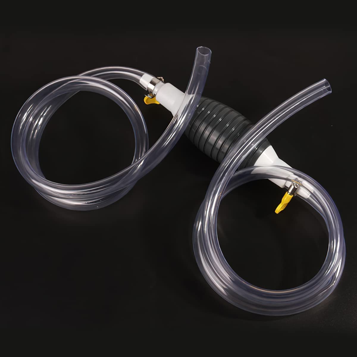 2 meter fuel transfer hose with manual pump and clamps