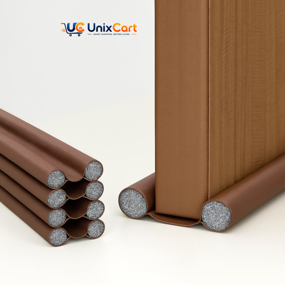 Door guard strip installed along bottom of wooden door