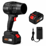 Cordless electric air blower in hand