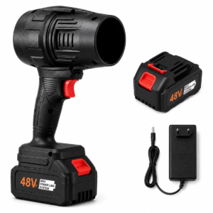 Cordless electric air blower in hand
