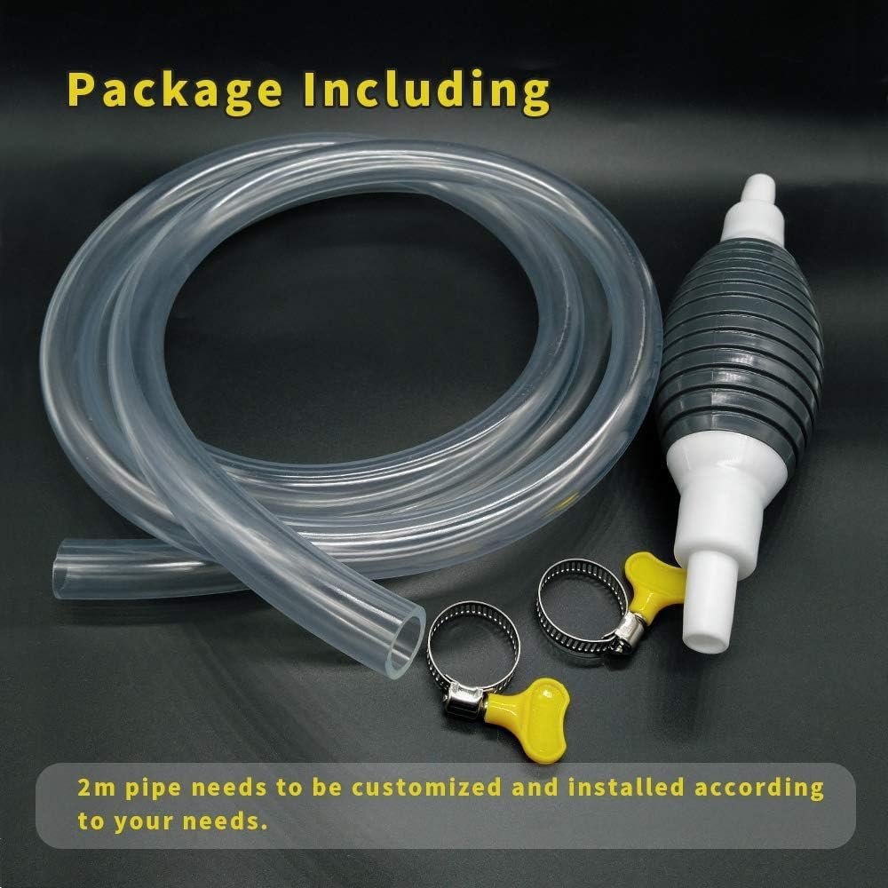 Hand siphon pump kit for petrol diesel and liquid transfer