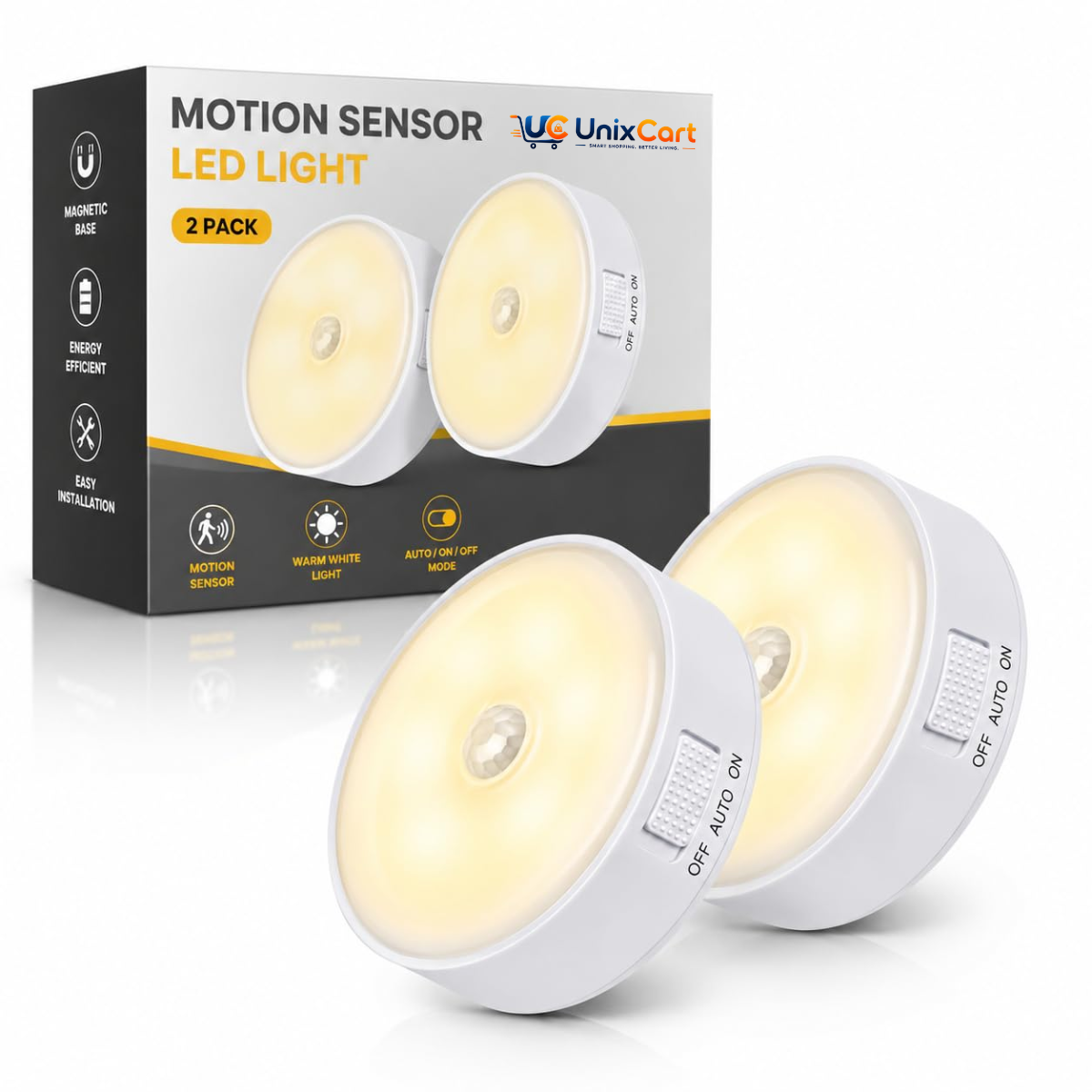 LED motion sensor light mounted in wardrobe