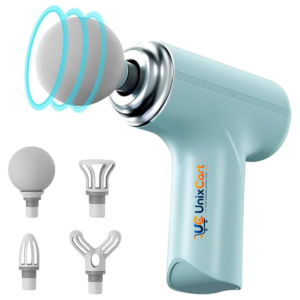 Mini massager gun with 4 detachable heads