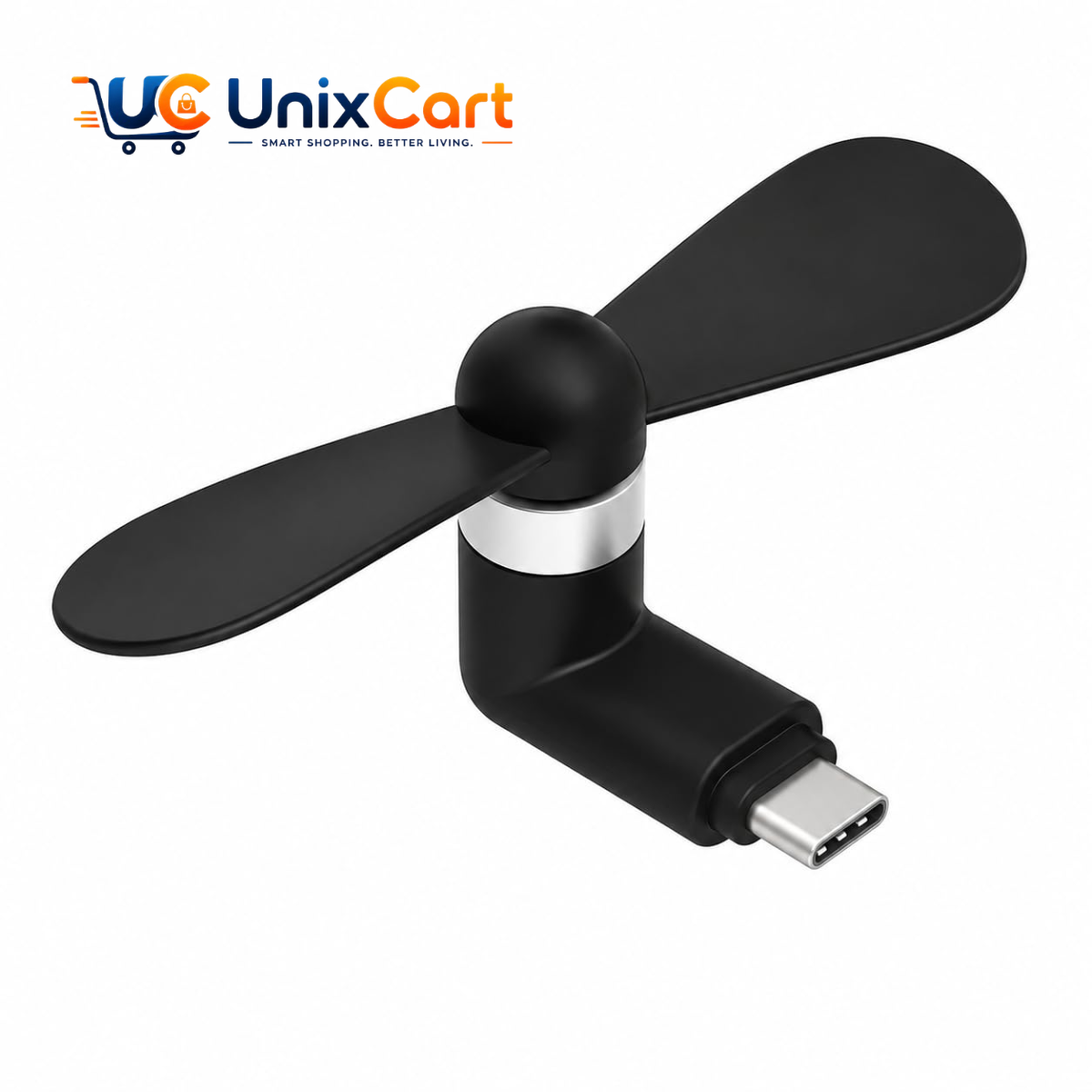 Mini USB Type-C fan plugged into smartphone