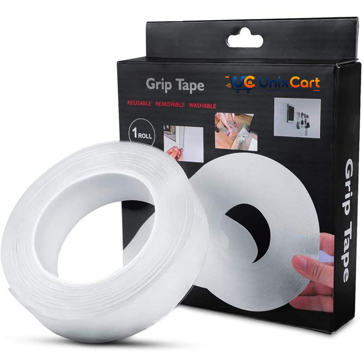 Nano double sided tape transparent gel roll