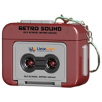 Retro sound keychain cassette style