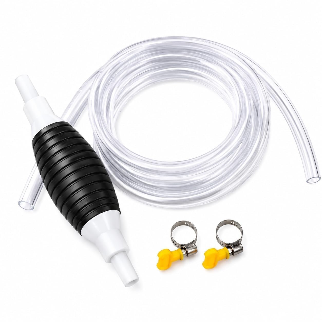 2 meter fuel transfer pump kit with manual siphon pump and flexible hose