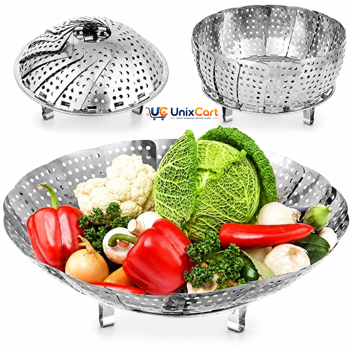 Steel vegetable steamer basket stainless steel