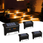 Solar LED step light for outdoor stairs