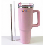 1200ML stainless steel tumbler with straw and handle