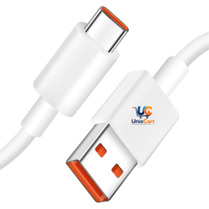 USB-A to Type-C white charging cable