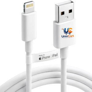 USB-A to Lightning charging cable for iPhone