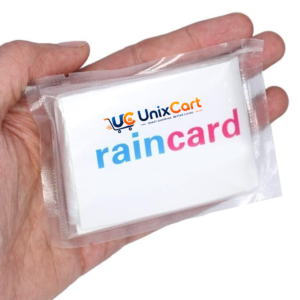 Pocket size disposable raincard raincoat