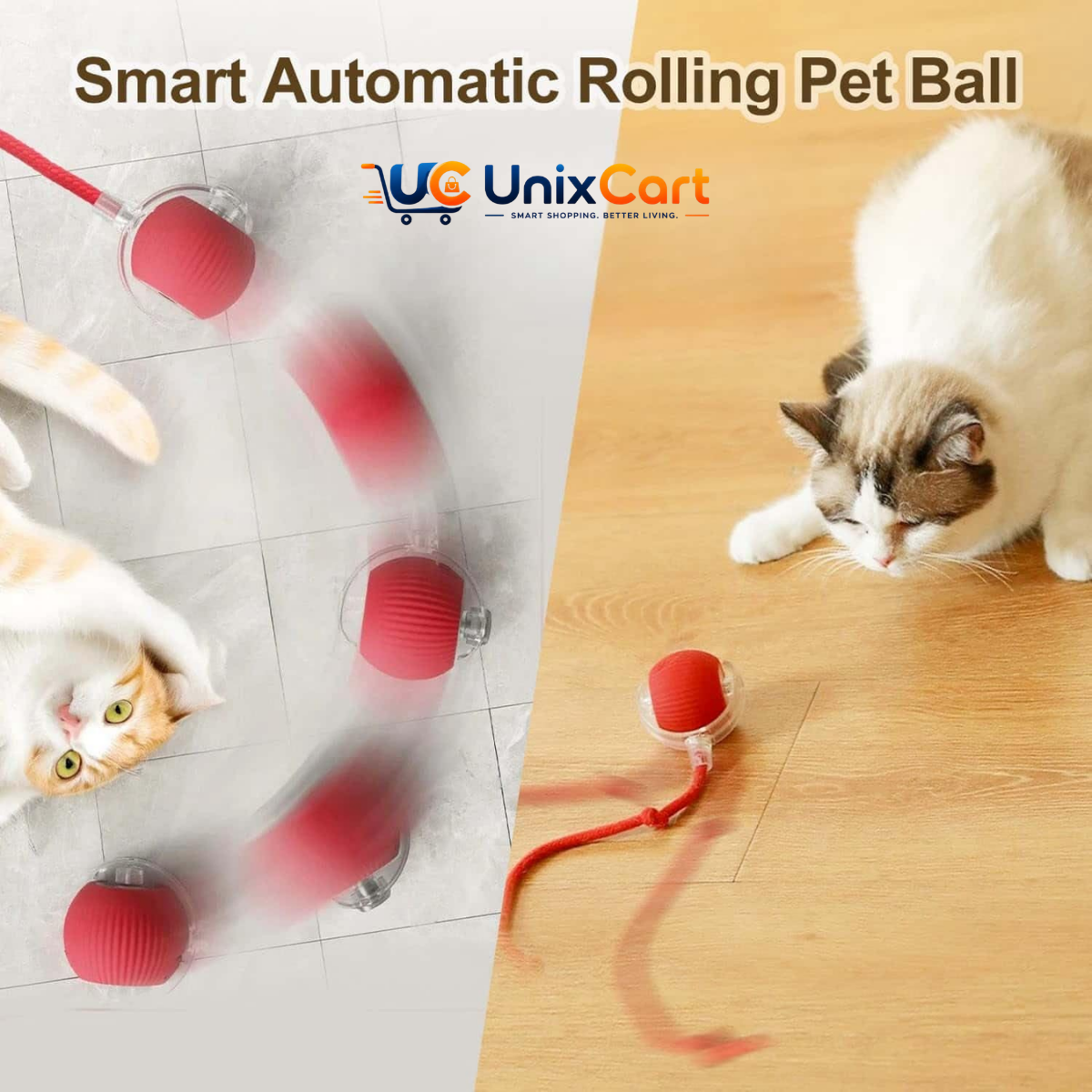 Cat dancing ball automatic rolling LED toy