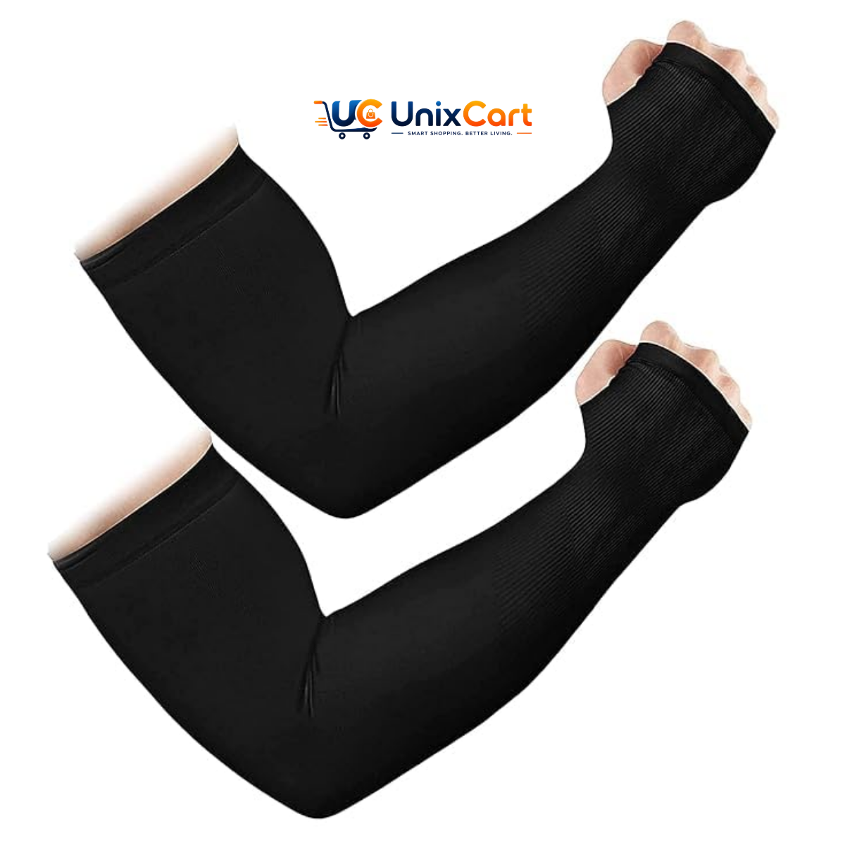 Black UV protection arm sleeves for outdoor use