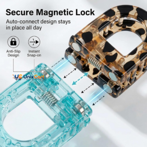 Magnetic hair clutcher with snap design