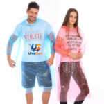 Disposable rain poncho with hood