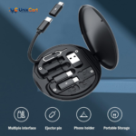 60W travel data cable set with Type-C Lightning and Micro USB