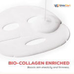 Bio collagen face mask individual sealed pouch showing hydrogel sheet design