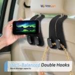 Car seat headrest double hook 2 pack