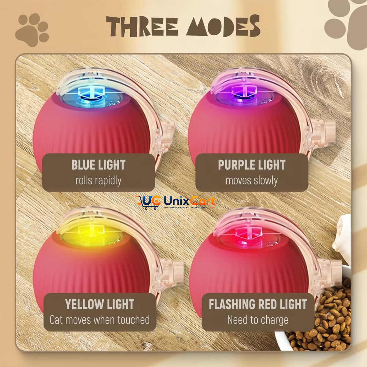 Automatic cat dancing ball with LED light
