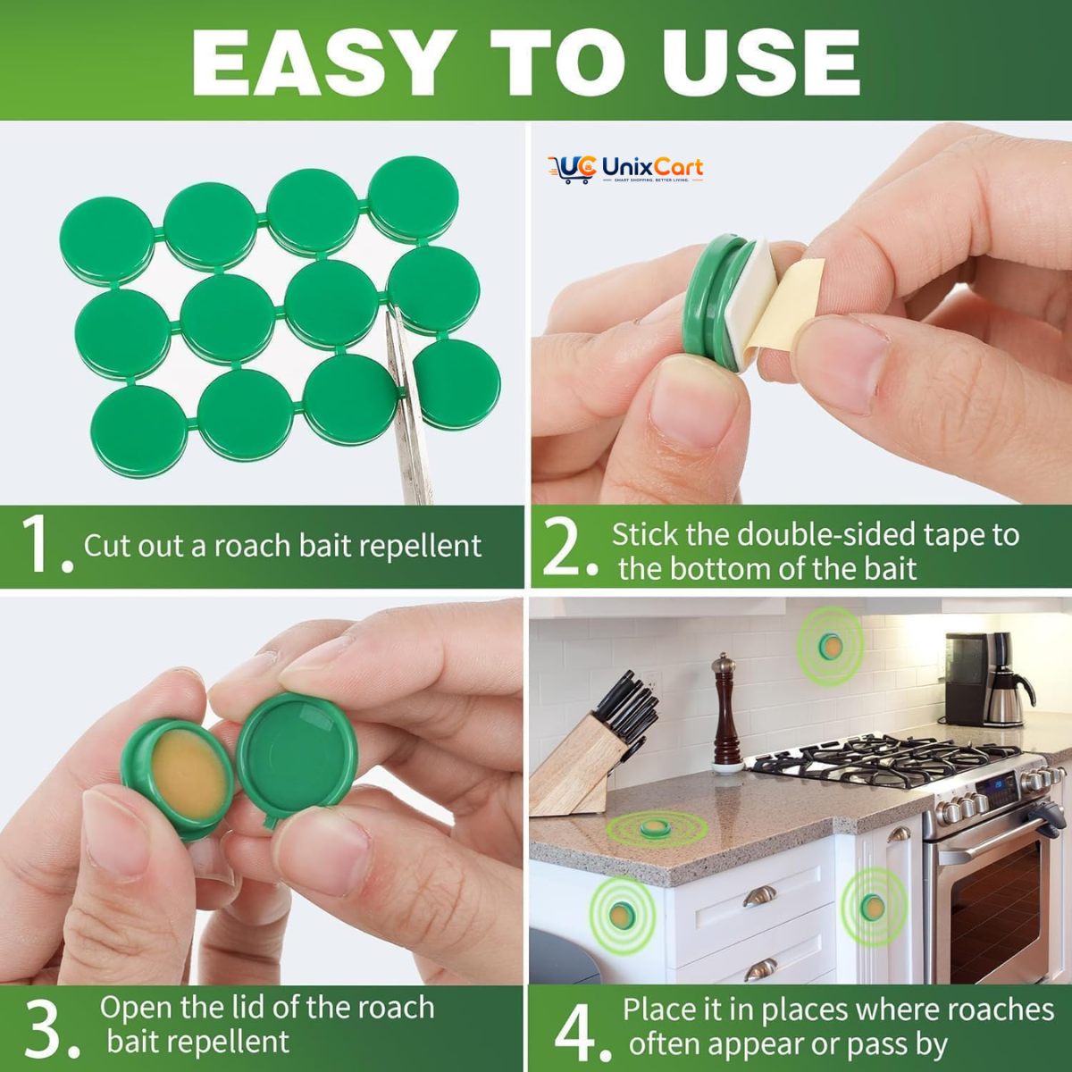 Gel placement behind kitchen appliance