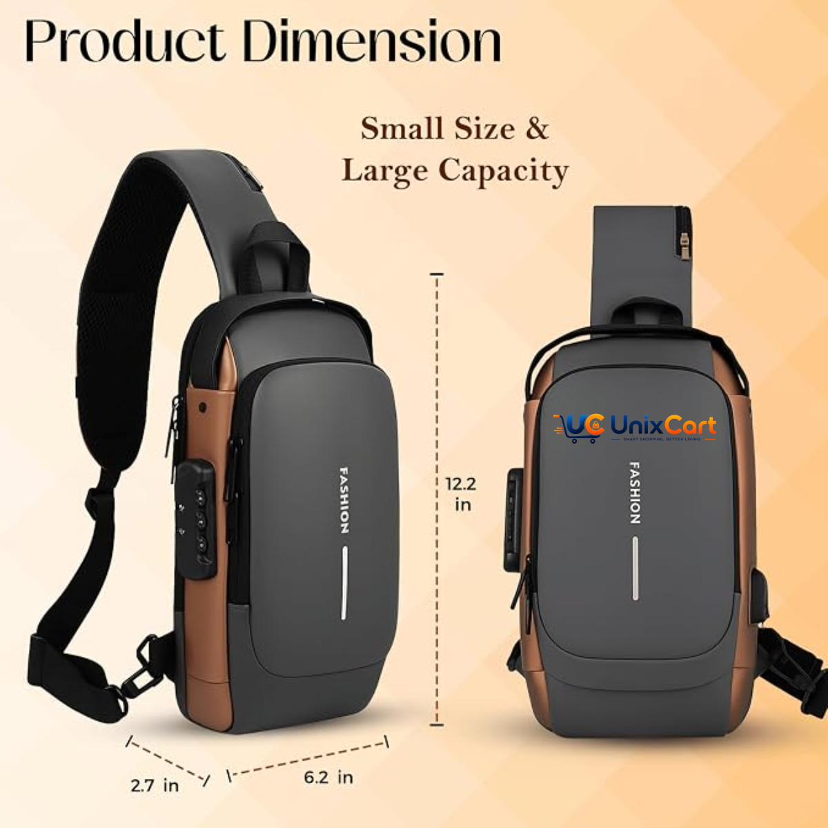 Bag worn crossbody during commute