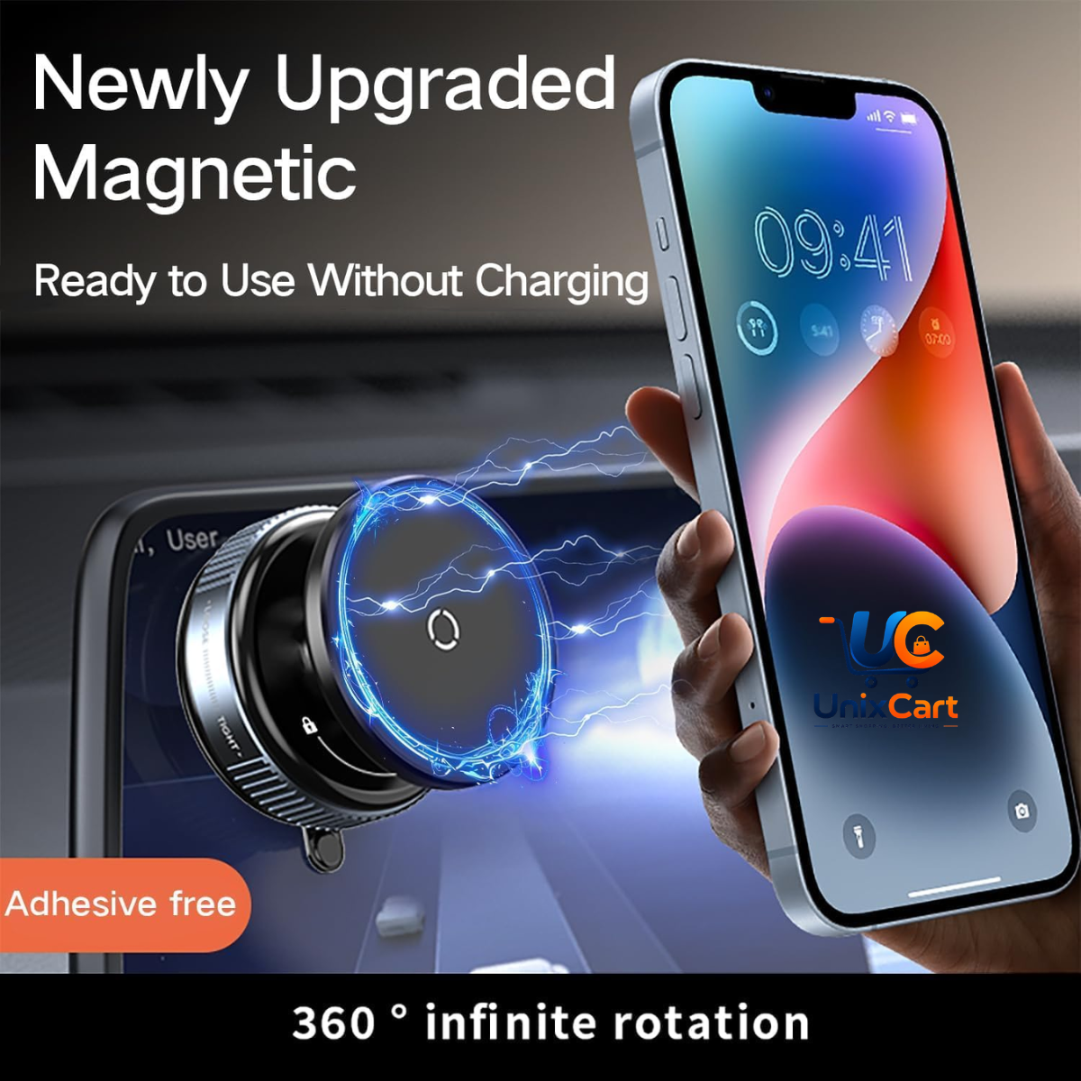 360 degree magnetic car phone holder