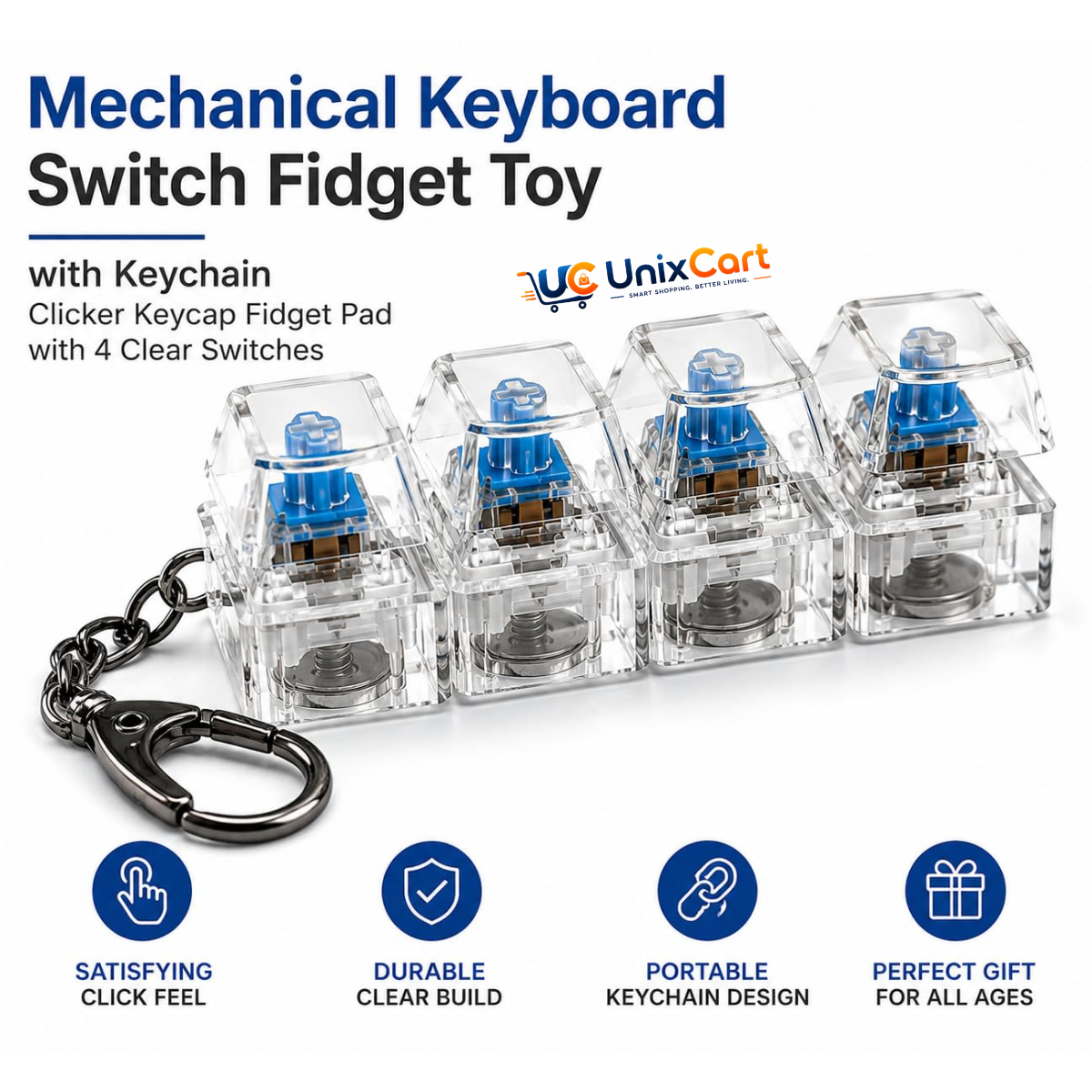 Keycap removed showing switch tester function