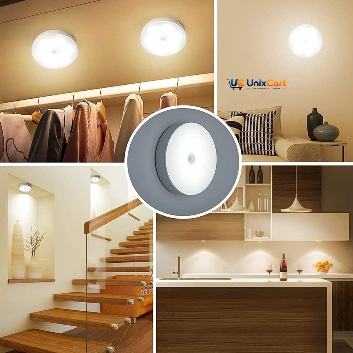 2 pcs LED motion sensor light with PIR sensor