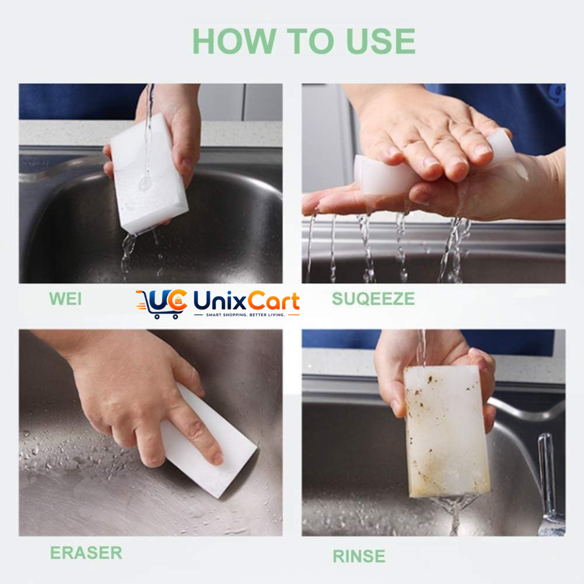 Melamine foam Magic Eraser Sponge for cleaning