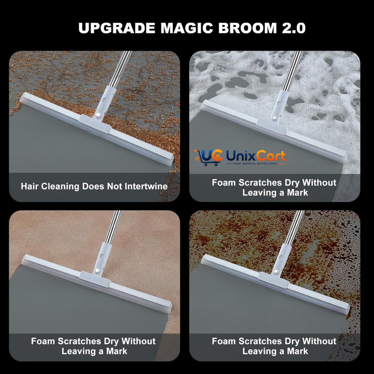 Magic Silicone Floor Wiper: 1 Best 180° Rotating Broom Squeegee