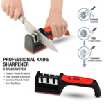 Manual kitchen knife sharpening tool