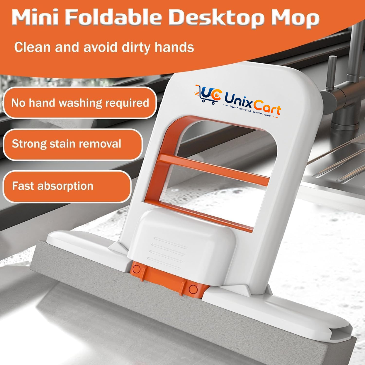 Mop folded compact for storage