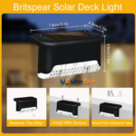 Solar stair light for outdoor steps