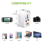 international plug adapter for worldwide travel