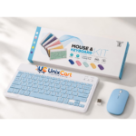 Compact wireless keyboard with mouse combo