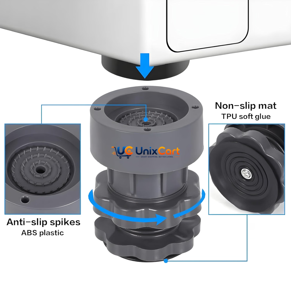 anti vibration washing machine feet pads