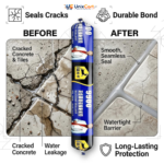 9900 waterproof silicone sealant 750g tube with precision application nozzle