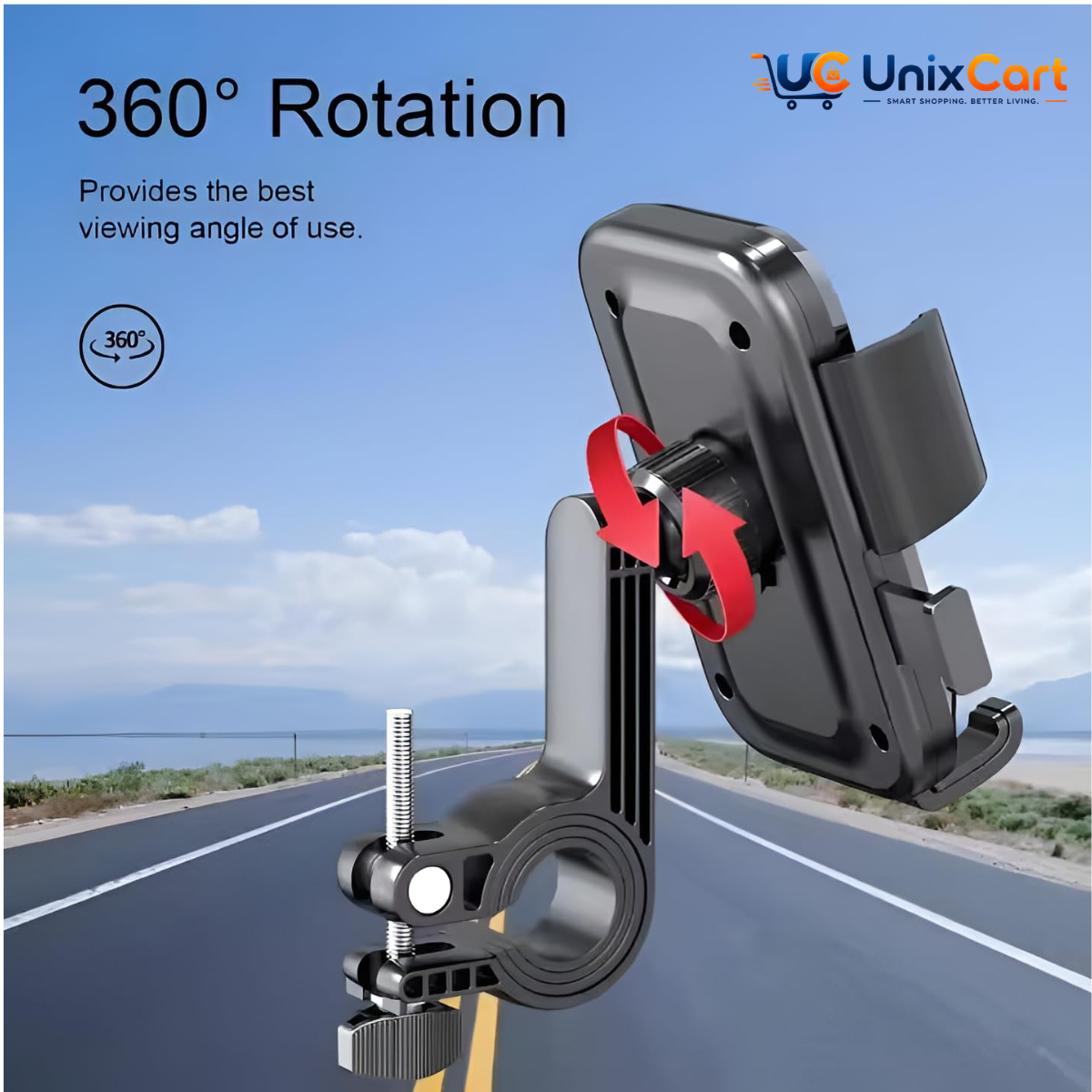 Bike mobile holder with one touch locking mechanism