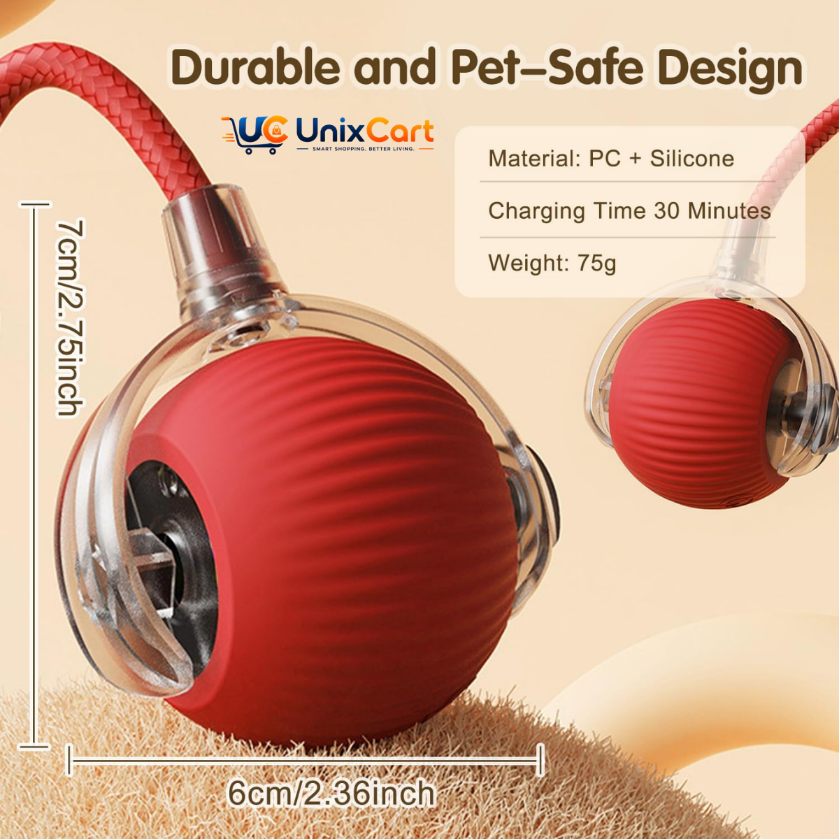 Cat chasing automatic rolling toy ball