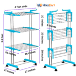 Foldable Cloth Drying Stand 3 Tier for High-Capacity Indoor & Balcony Laundry