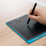 Tablet screen showing a colorful drawing